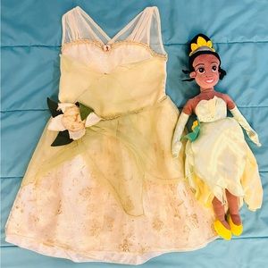 Disney Princess Tiana costume with plush doll